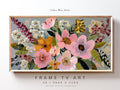 Nancy Meyers Inspired Floral Frame TV Art | Warm Neutral Digital Decor