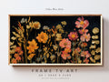 Golden Garden Frame TV Art | Moody Floral Digital Decor